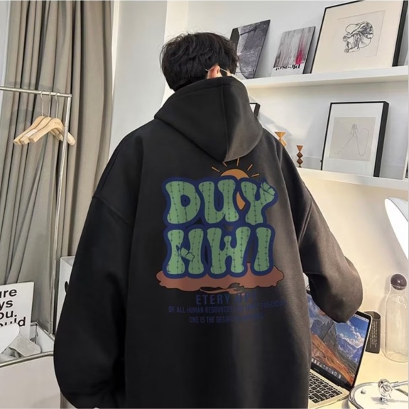 Áo Khoác Hoodie Cao Cấp Phong Cách retro Đường Phố Cá Tính Cho Nam