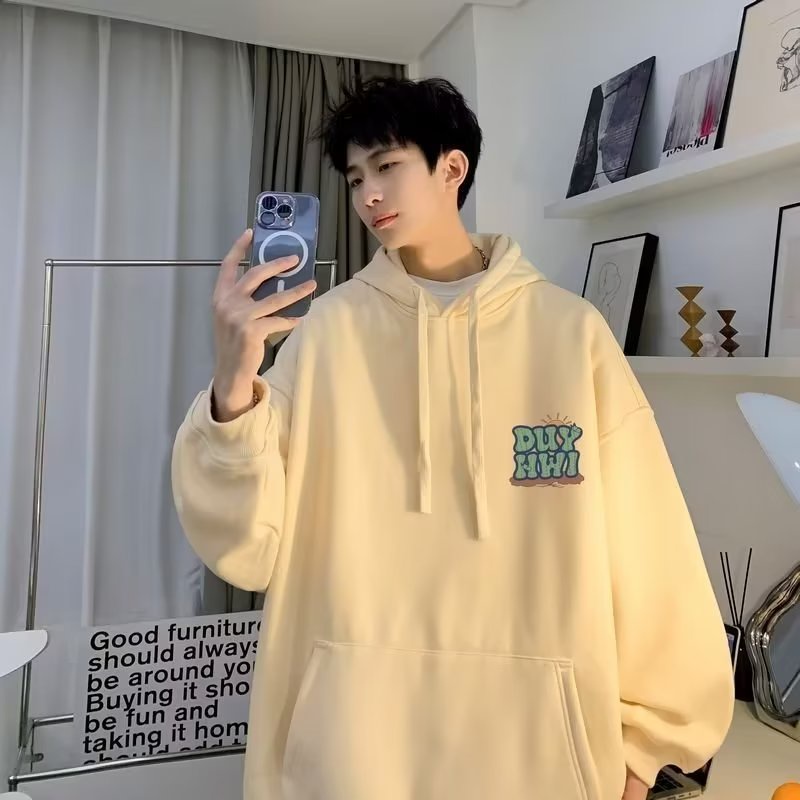 Áo Khoác Hoodie Cao Cấp Phong Cách retro Đường Phố Cá Tính Cho Nam