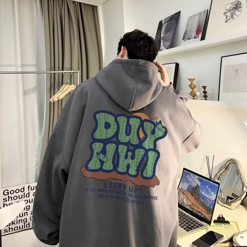 Áo Khoác Hoodie Cao Cấp Phong Cách retro Đường Phố Cá Tính Cho Nam