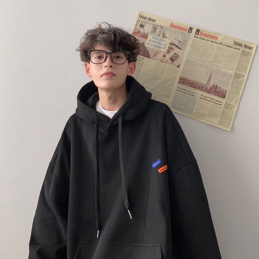 Áo Hoodie  Nam Trùm Đầu Màu Trơn Nam Mùa Thu Phong Cách Mỹ Retro Đường Phố Cao Cấp Hợp Thời Trang Thương Hiệu Thiết Kế Cảm Giác Thích Hợp Giản Dị Đẹp Trai