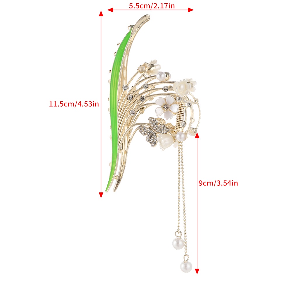 Mới Kẹp Tóc Hợp Kim Hình Hoa Đính Ngọc Trai Nhân Tạo Thời Trang CHLINS