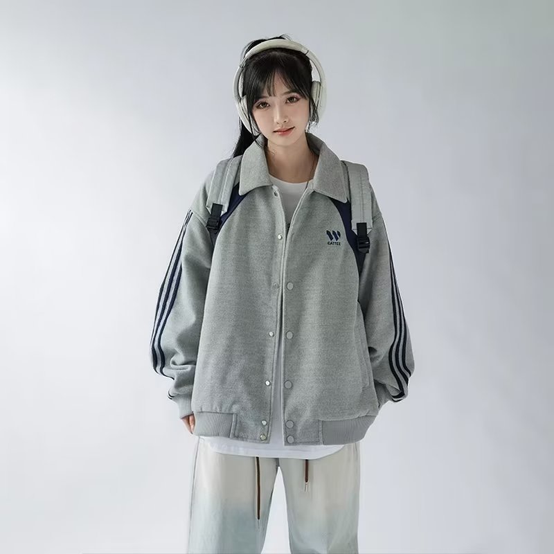 PAULWEEKEND Áo Khoác Dáng Rộng Phối Màu Tương Phản Phong Cách Nhật Bản Thời Trang Mùa Thu Cho Nam