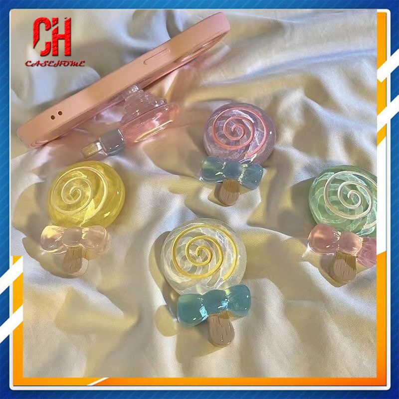 Dễ Thương Giá Đỡ Điện Thoại Di Động Hình Kẹo Mút Hoạt Hình 3d Có Thể Thu Vào