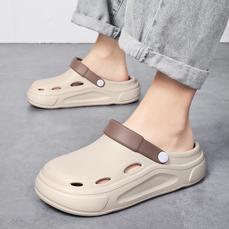 Giày Sandal Đế Mềm Chống Trượt Thiết Kế Đục Lỗ Thời Trang Mùa Hè Cho Nam