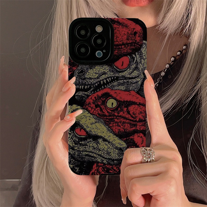 Ốp Điện Thoại In Hình Khủng Long Hoạt Hình Sáng Tạo Cho iphone 7 7 plus 8 8 plus xs xr 11 12 13 14 pro plus promax