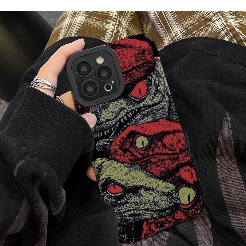 Ốp Điện Thoại In Hình Khủng Long Hoạt Hình Sáng Tạo Cho iphone 7 7 plus 8 8 plus xs xr 11 12 13 14 pro plus promax