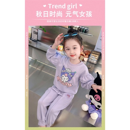 Bộ Quần Áo Họa Tiết Hoạt Hình Xinh Xắn Cho Bé Gái