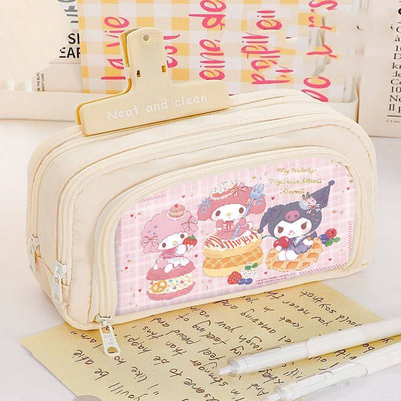Sy2 Hộp Đựng Bút Đa Năng Sức Chứa Lớn In Hình sanrio kuromi pochacco Dễ Thương Cho Học Sinh