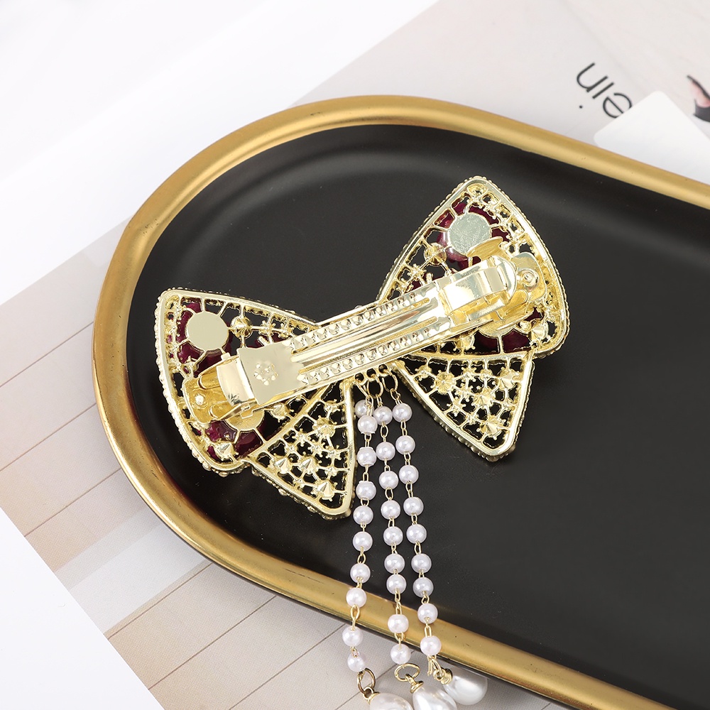 Kẹp Tóc Hình Hoa Hồng Đính Đá Thời Trang Cho Nữ CHLINS