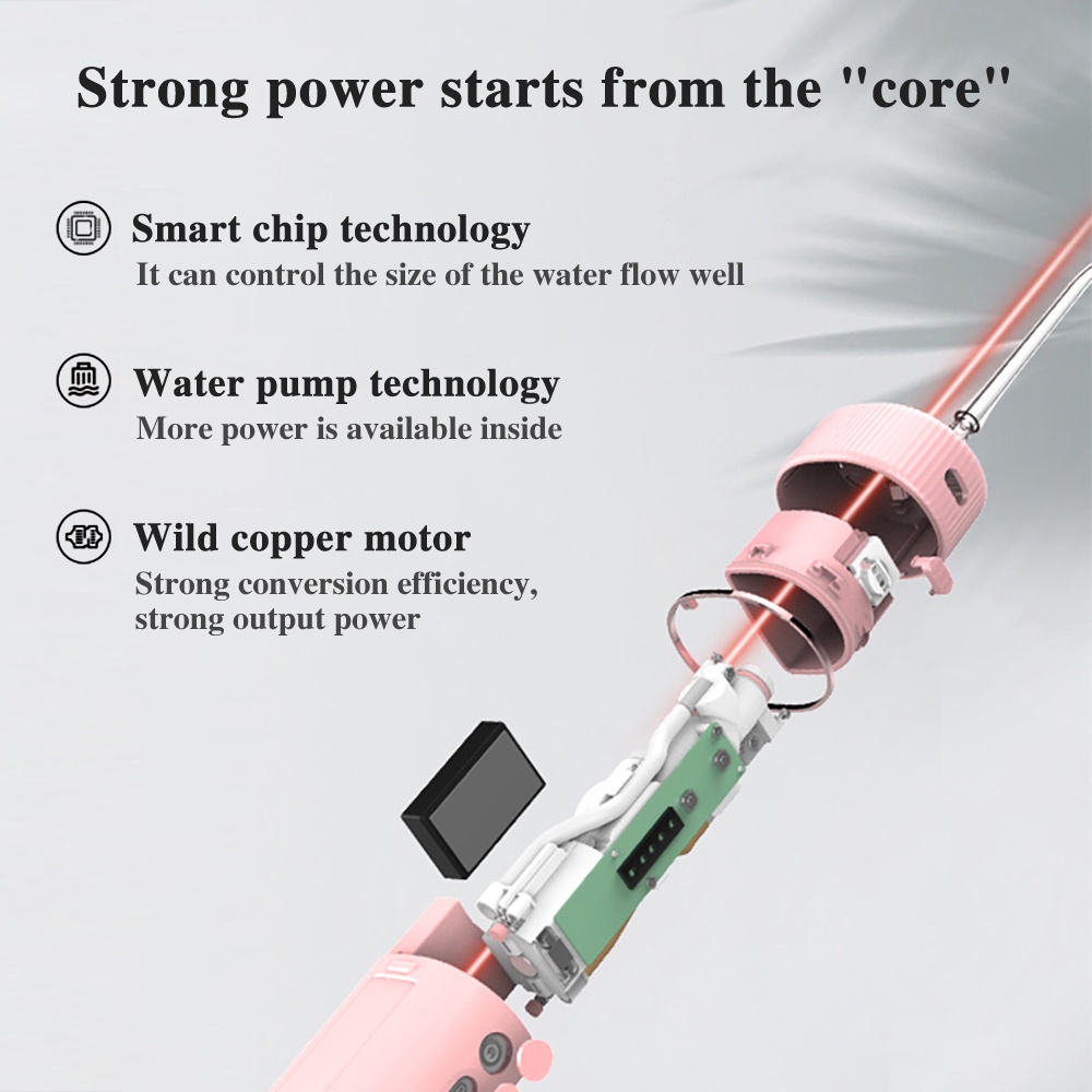 Máy tăm nước cầm tay DT Smart ZW-10 mini gấp gọn du lịch tiện dụng công suất cao, đầu tăm cài trong máy siêu tiện lợi