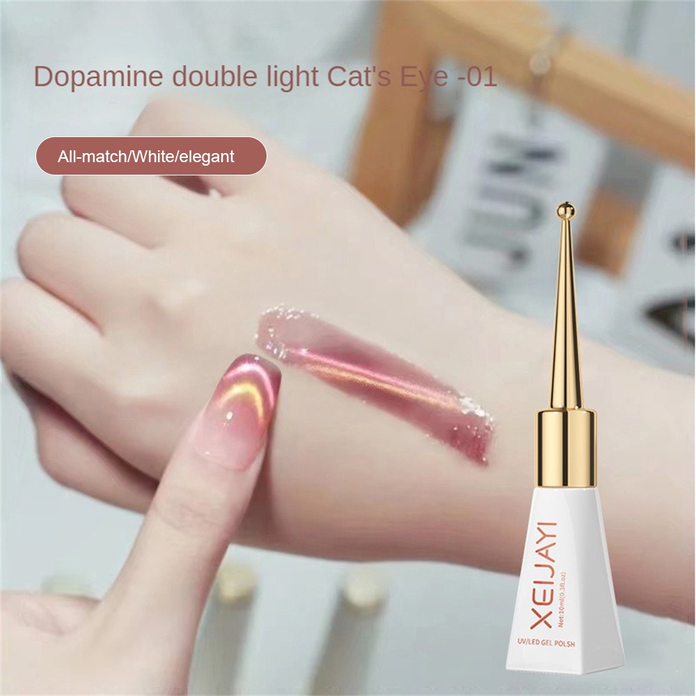 Màu Mắt Mèo Trị Liệu Bằng Ánh Sáng Keo Xeijayi Dopamine Ánh Sáng Đôi Mắt Mèo Sơn Móng Tay Gel 10Ml Qusl