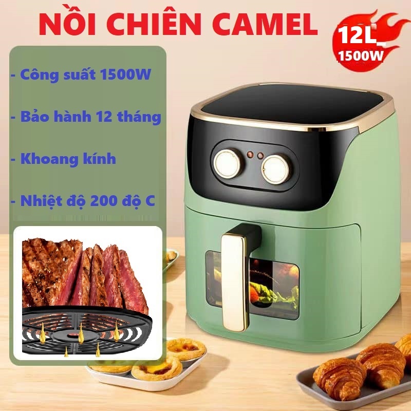 Nồi chiên không dầu CAMEL 13 lít/ 12 lít/ CAMEL 10 lít 1500W bảo hành 12 tháng