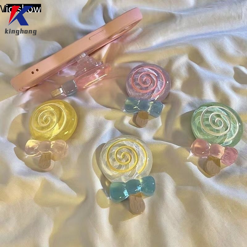 Dễ Thương Giá Đỡ Điện Thoại Di Động Hình Kẹo Mút Hoạt Hình 3d Có Thể Thu Vào