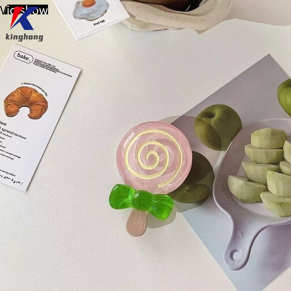 Dễ Thương Giá Đỡ Điện Thoại Di Động Hình Kẹo Mút Hoạt Hình 3d Có Thể Thu Vào