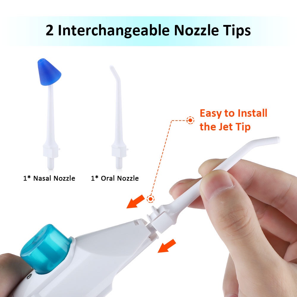 Di Động Răng Miệng Irrigator Nha Khoa Irrigator 2 Đầu Nước Nha Khoa Flosser Mũi Vòi Sen Tia Nước Răng Bụi