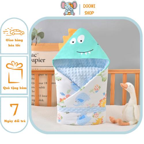 Ủ Choàng Cho Bé, Ủ Cotton Chần Bông Hạt Đậu Cho Bé Mềm Mịn Siêu Ấm Họa Tiết Cực Xinh Doomi Baby - HT644 Có thể giặt