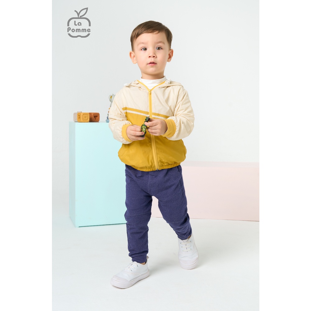 Áo khoác gió La Pomme hai lớp sọc kẻ