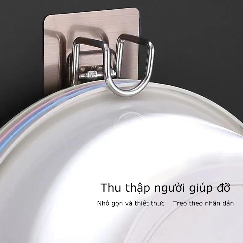 Thanh Treo Đồ Dán Tường 6 Móc Trong Suốt Siêu Dính GARIN