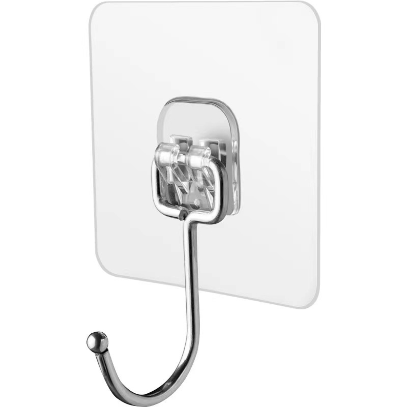 Thanh Treo Đồ Dán Tường 6 Móc Trong Suốt Siêu Dính GARIN