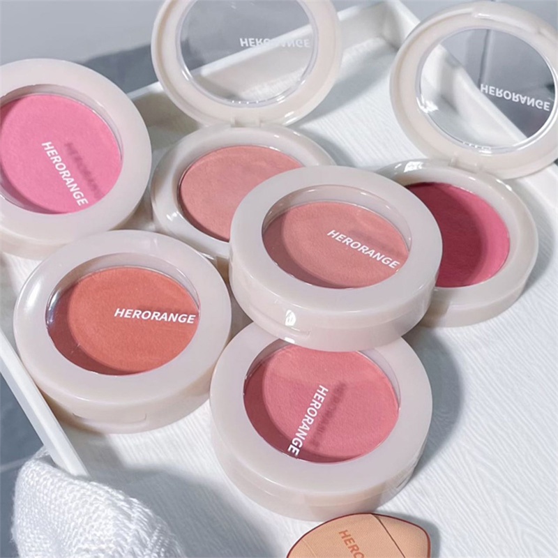 Ineyoo Phấn Má Hồng Nhẹ Nhàng Kèm Mút Trang Điểm