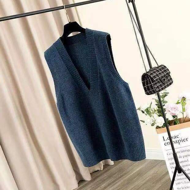 Áo Len Không Tay Dáng Rộng Thiết Kế Mới Thời Trang Mùa Thu Theo Phong Cách