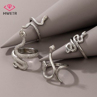 Set 4 Nhẫn Hình Rắn Thời Trang Dành Cho Nữ Mới