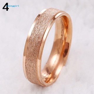 Nhẫn cưới chất liệu thép không gỉ màu nhám cho cặp đôi