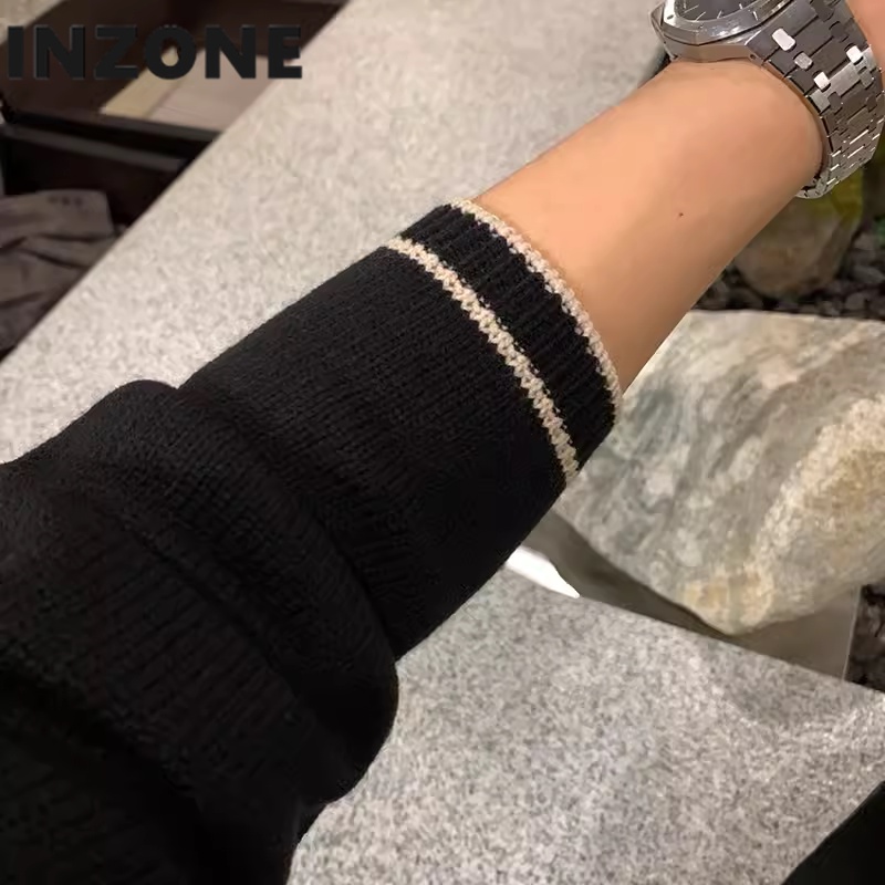 Áo Khoác cardigan Dệt Kim Tay Dài Màu Đen Thời Trang Cao Cấp Cho Nam