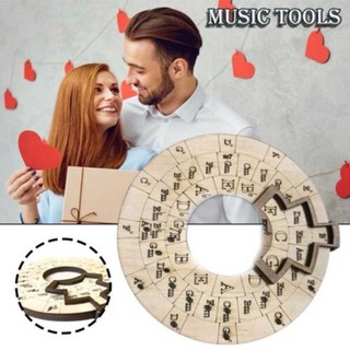 Wooden Melody Tool,Circle Wooden Wheel &Musical Educational Tool of Fifths Wheel