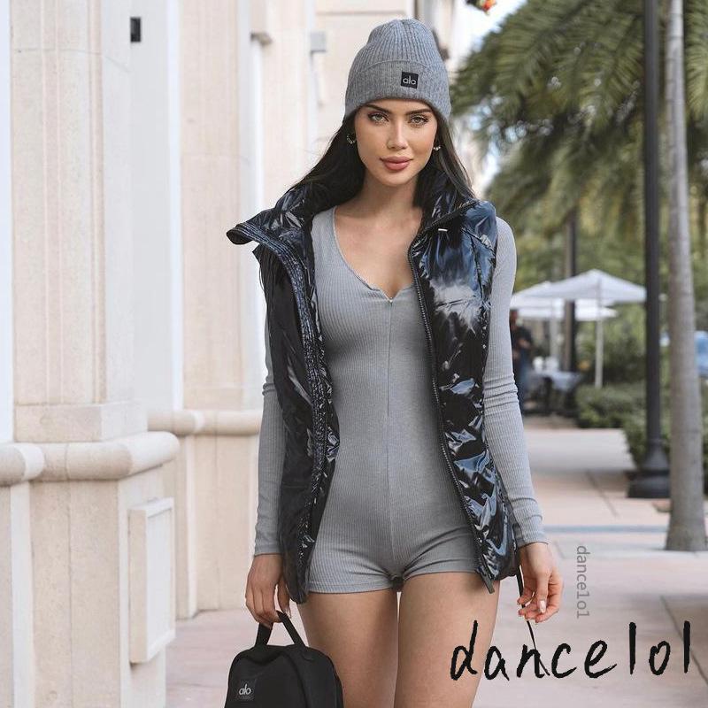 Bộ Áo Liền Quần Nhảy Múa Tay Dài Có Dây Kéo Màu Trơn Cho Nữ 1O1