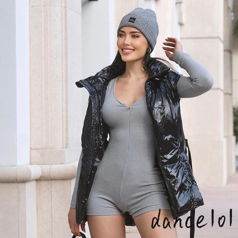 Bộ Áo Liền Quần Nhảy Múa Tay Dài Có Dây Kéo Màu Trơn Cho Nữ 1O1