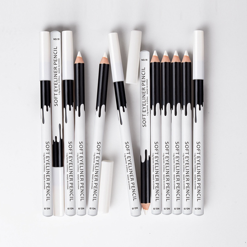 Kkl 1 Bút Chì Kẻ Mắt Màu Trắng Mềm Mượt Chống Thấm Nước