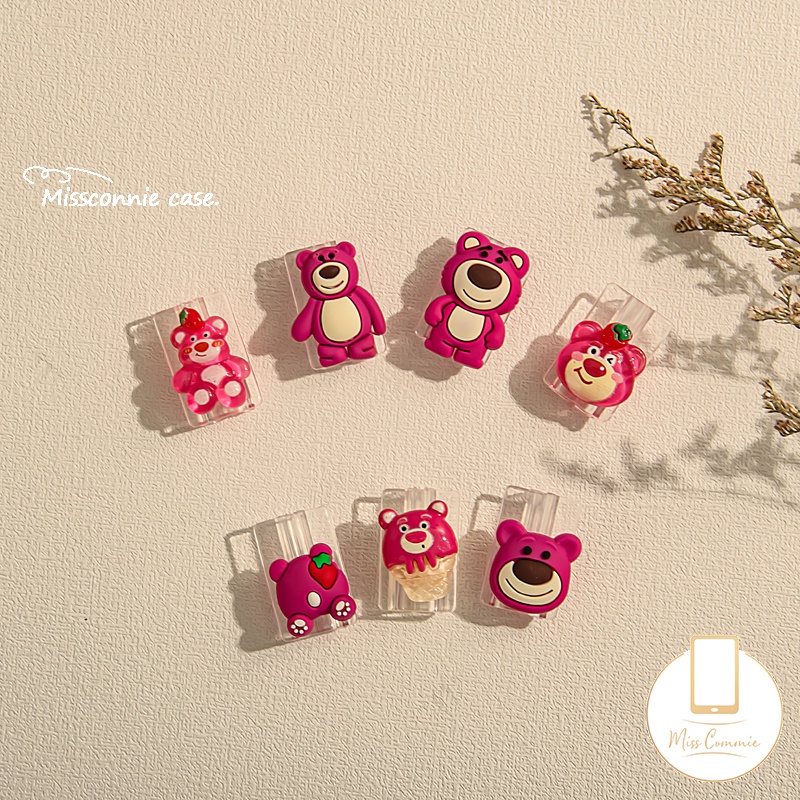 Bộ Phụ Kiện Bảo Vệ Dây Cáp Sạc Búp Bê 3d Hình Bánh donut / Trà Sữa / Hoa Đào / Phi Hành Gia / Phi Hành Gia / nasa / buzz lightyear / alien