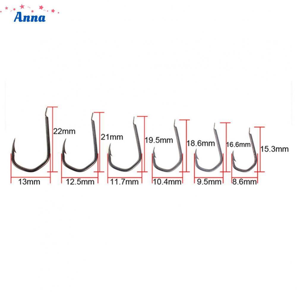 Bộ 50 Móc Câu Cá Bằng Thép carbon Màu Đen