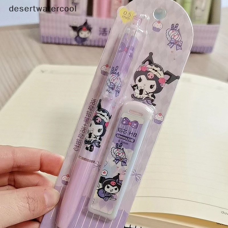 SANRIO 1 Bộ Bút Chì Cơ Tự Động Họa Tiết Hoạt Hình Dễ Thương Cho Học Sinh
