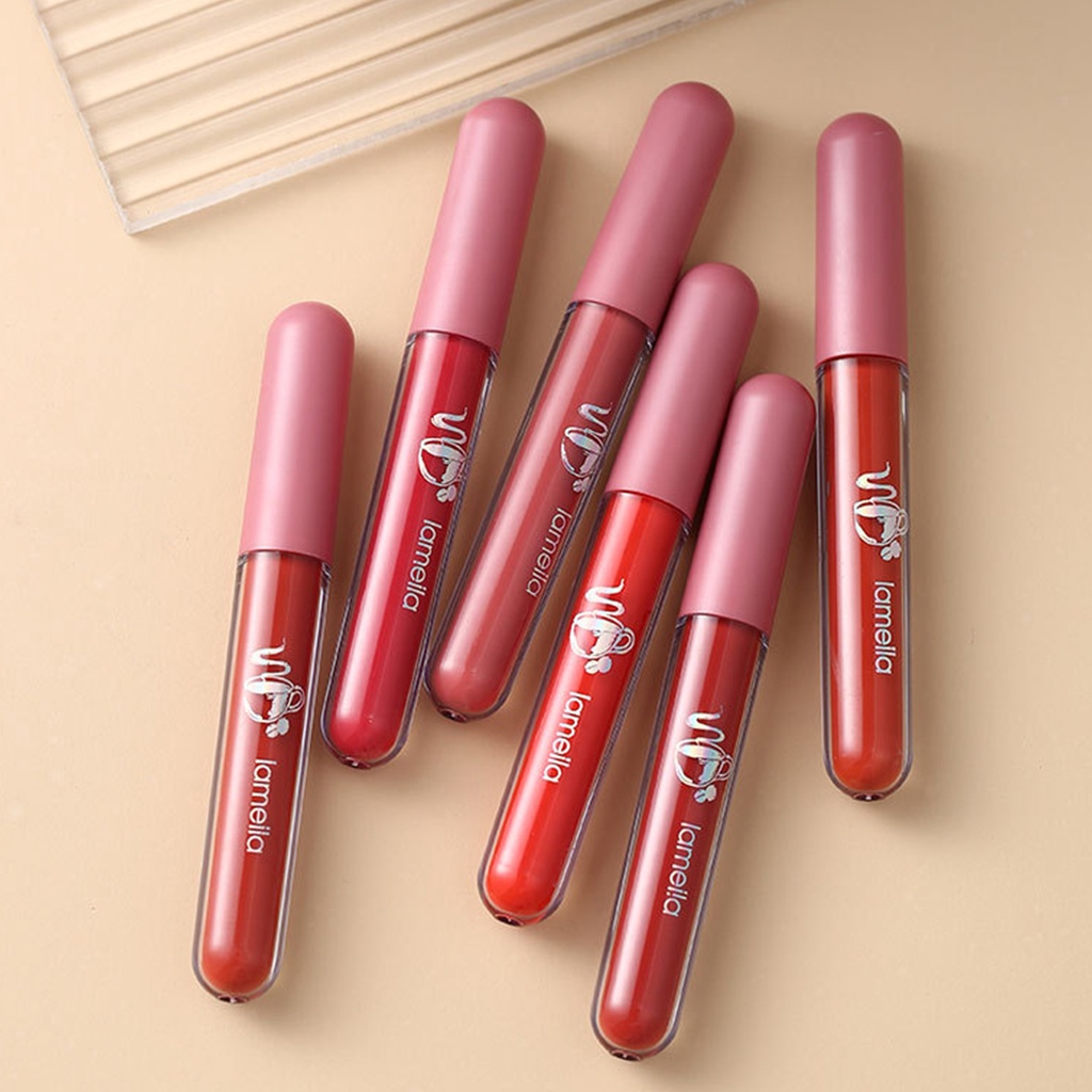 Vog Tím Thủy Tinh Nước Gương Môi Men Son Môi Chống Thấm Nước Lâu Dài Dưỡng Ẩm Son Bóng Nhiều Màu Sắc Tỏa Sáng Chăm Sóc Môi Trang Điểm