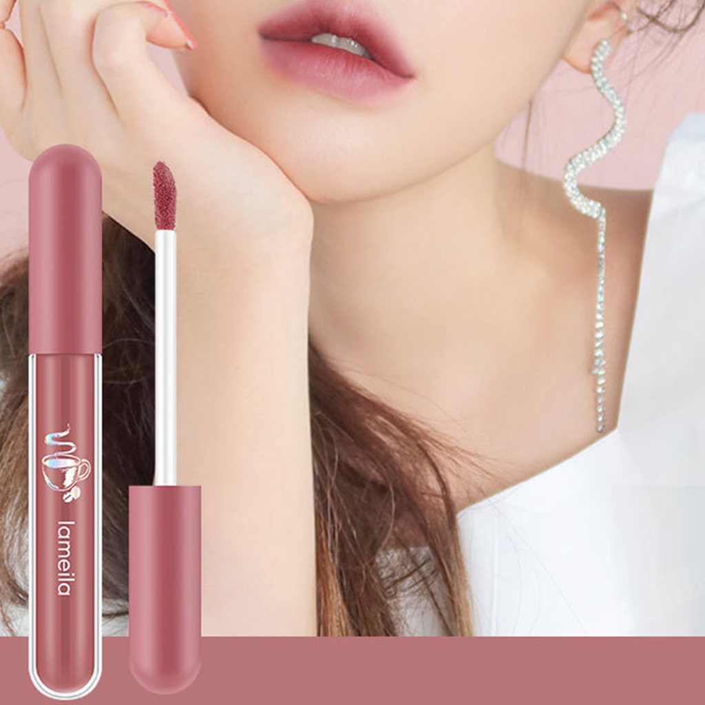 Vog Tím Thủy Tinh Nước Gương Môi Men Son Môi Chống Thấm Nước Lâu Dài Dưỡng Ẩm Son Bóng Nhiều Màu Sắc Tỏa Sáng Chăm Sóc Môi Trang Điểm
