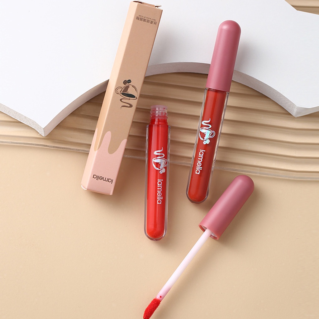 Vog Tím Thủy Tinh Nước Gương Môi Men Son Môi Chống Thấm Nước Lâu Dài Dưỡng Ẩm Son Bóng Nhiều Màu Sắc Tỏa Sáng Chăm Sóc Môi Trang Điểm