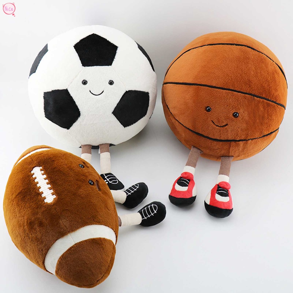 Dễ Thương Búp Bê Nhồi Bông Mềm Mại Hình Quả Bóng Rổ / Bóng Đá
