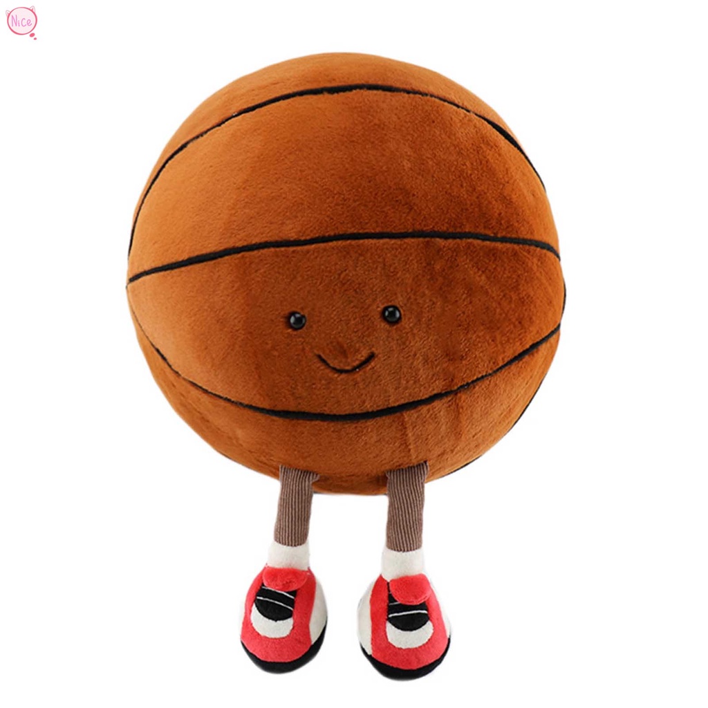 Dễ Thương Búp Bê Nhồi Bông Mềm Mại Hình Quả Bóng Rổ / Bóng Đá
