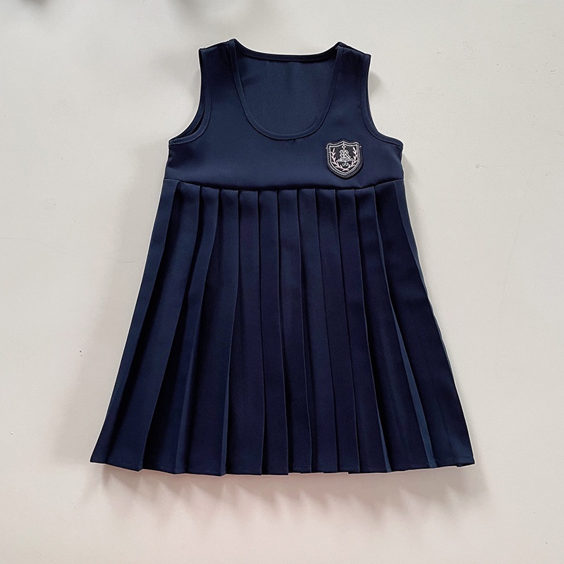 Bộ Áo Sơ Mi Tay Dài + Váy Yếm Thời Trang 2023 Cho Bé Gái