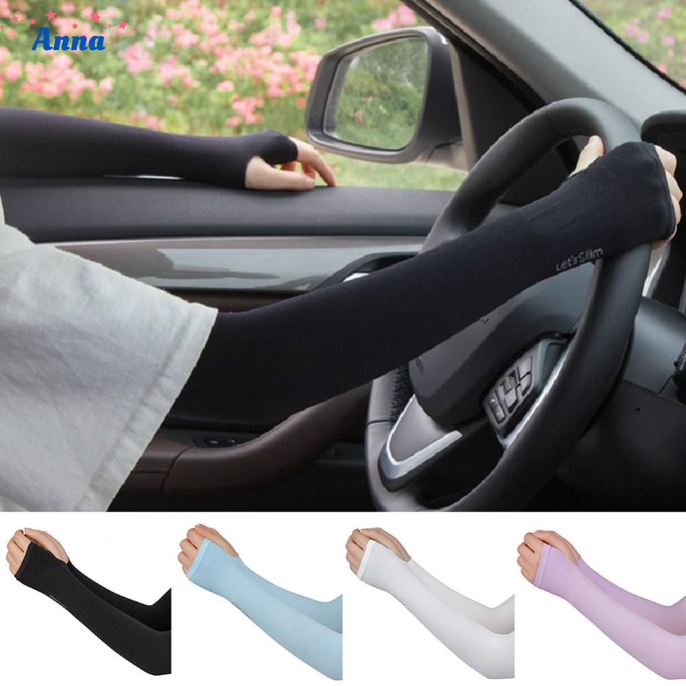 Long Arm Driving Half Finger Gloves Sleeve Cycling Bike UV Sun Protection Cover