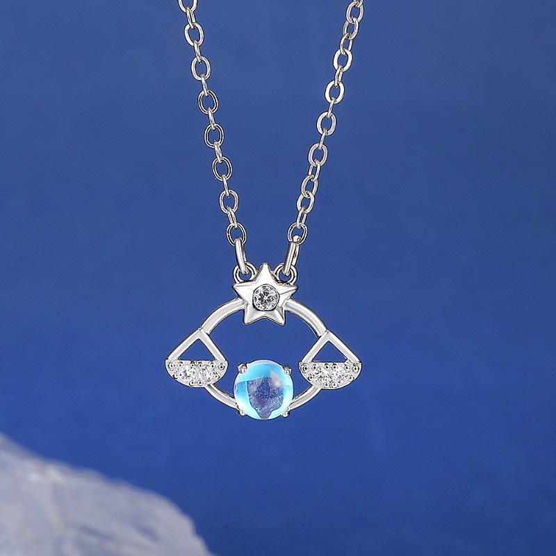 Mh Vòng cổ Mặt Đá Mặt Trăng 12 Cung Hoàng Đạo Thời Trang Cho Nữ