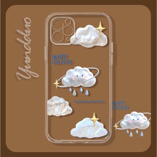 Ốp Điện Thoại Trong Suốt Chống Rơi Họa Tiết Đám Mây Cho iphone11 12 13pro max x xr xs max se 7 plus 8 plus 14 pro max