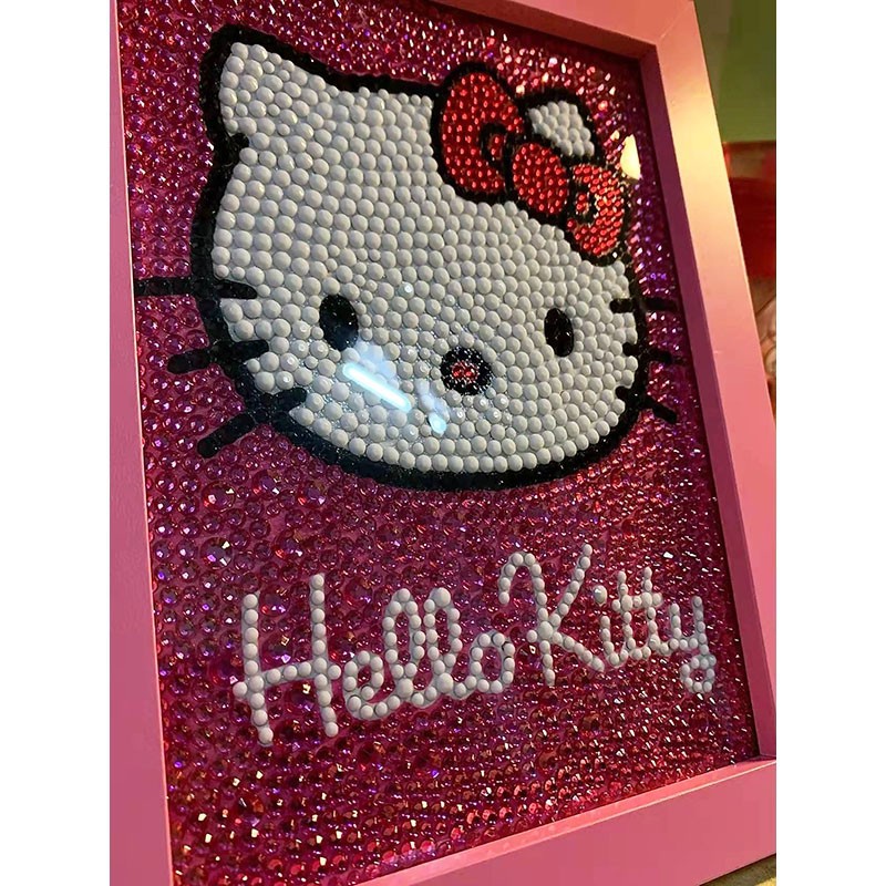 Bộ Tranh Đính Đá Tự Làm Hình Hello Kitty Cho Bé
