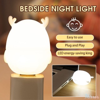 ♕ usb tiết kiệm năng lượng đèn ngủ nhỏ phòng ngủ đầu giường đèn ngủ ngân hàng sạc đèn ngủ led di động bảo vệ mắt đèn hươu nhỏ