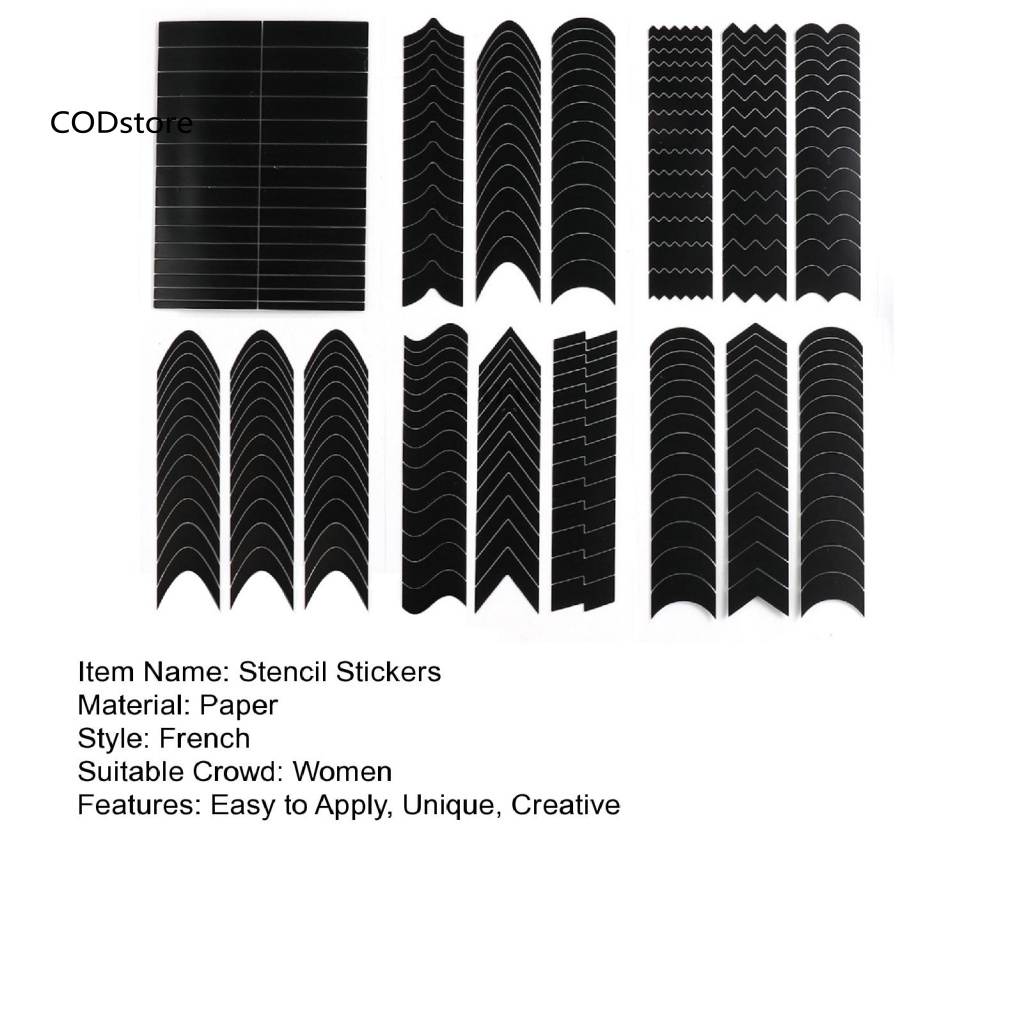 Kdc set 6 Miếng Dán Móng Tay diy Kiểu Pháp Sáng Tạo