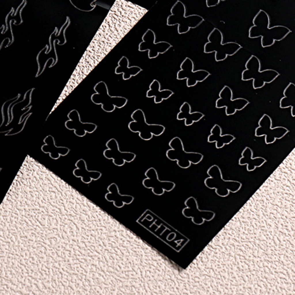 Kdc set 6 Miếng Dán Móng Tay diy Kiểu Pháp Sáng Tạo