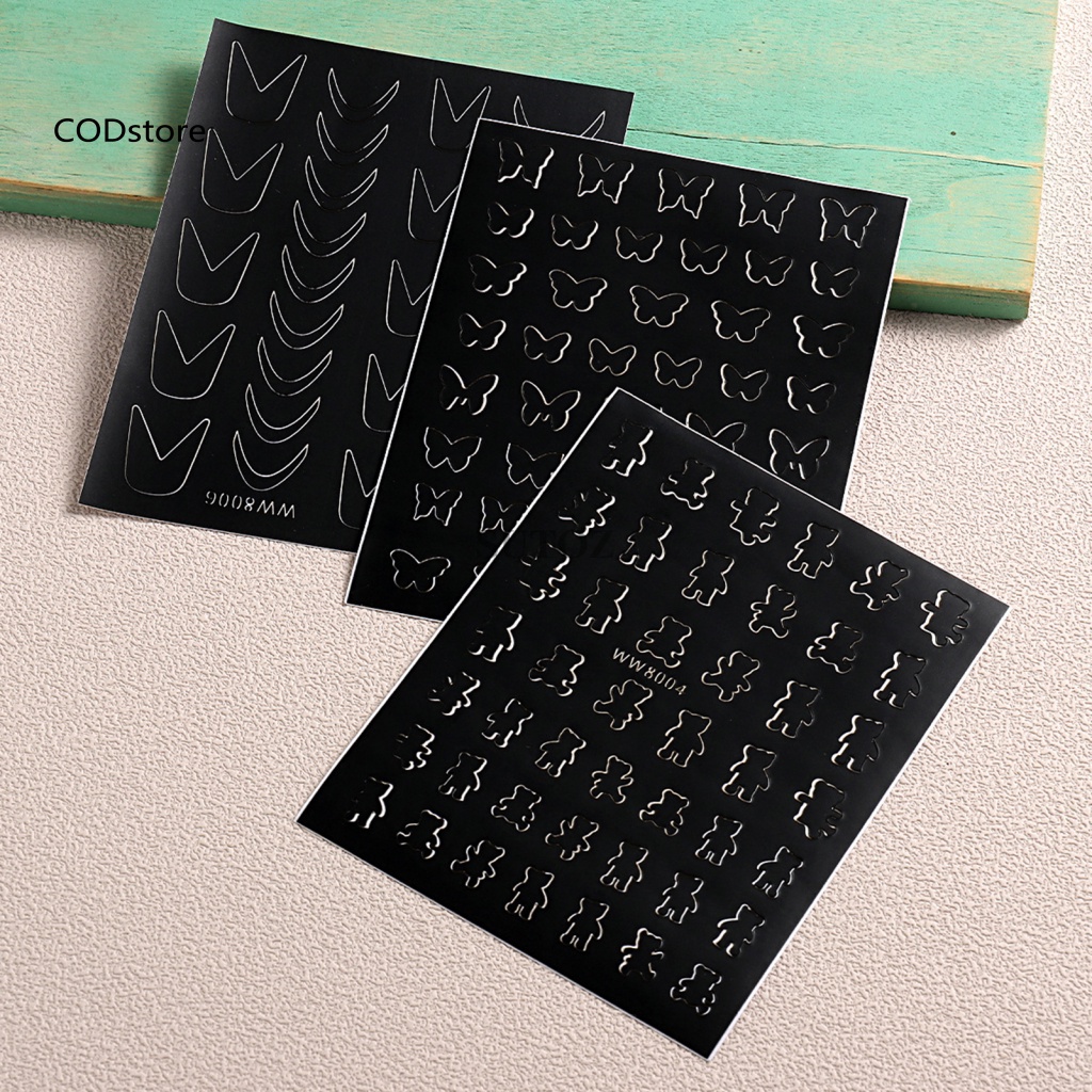 Kdc set 6 Miếng Dán Móng Tay diy Kiểu Pháp Sáng Tạo