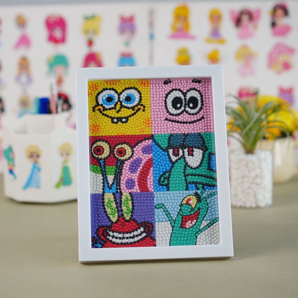 Hoạt Hình Tranh Đính Đá Tự Làm Họa Tiết Sáng Tạo Trang Trí Phòng Khách / Phòng Ngủ Cho Bé